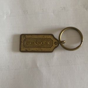 Coach brass key chain with vintage feel